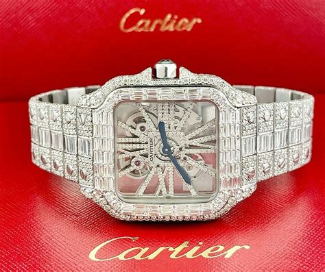 skeleton cartier|cartier skeleton watch iced out.